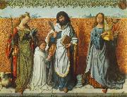 MASTER of the St. Bartholomew Altar St Agnes, St Bartholomew and St Cecilia Germany oil painting artist